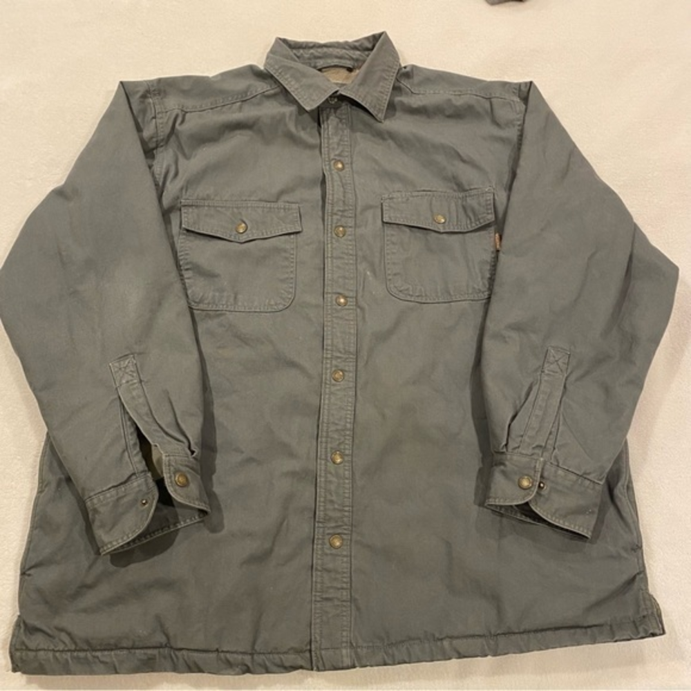 Wolverine‎ Men’s Gray Heavy Fleece Lined Work Jacket Size XL Button Up